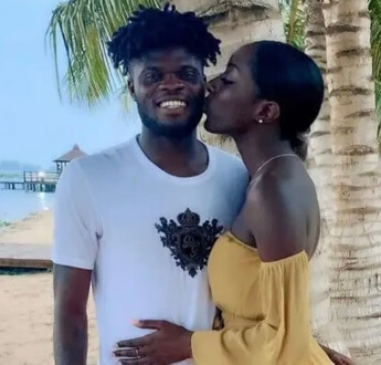 Gifty Boakye with her ex-boyfriend, Thomas Partey.